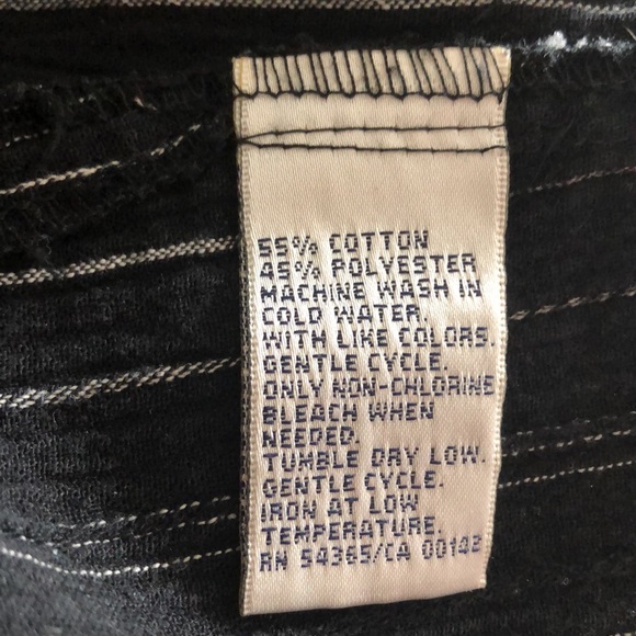 Allison Daley Petite black and gray striped shirt - Picture 4 of 4